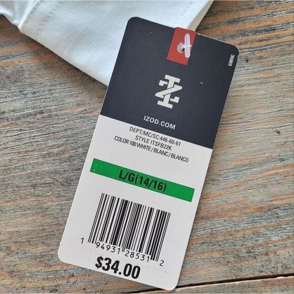 NWT Boys Large IZOD Stretch Oxford Shirt - Picture 4 of 9